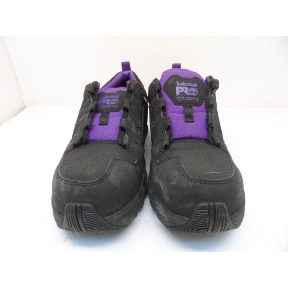 Timberland PRO Women's Powertrain Comp Toe Work Shoes Black/Purple Size 9.5W - Picture 2 of 8